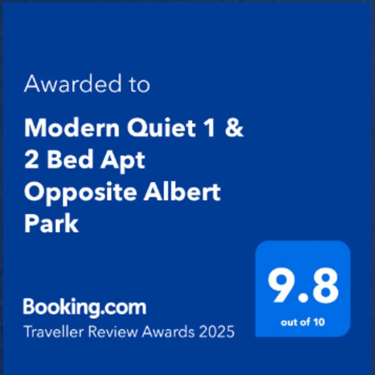 Modern Quiet 1 & 2 Bed Apt Opposite Albert Park Melburne Exterior foto
